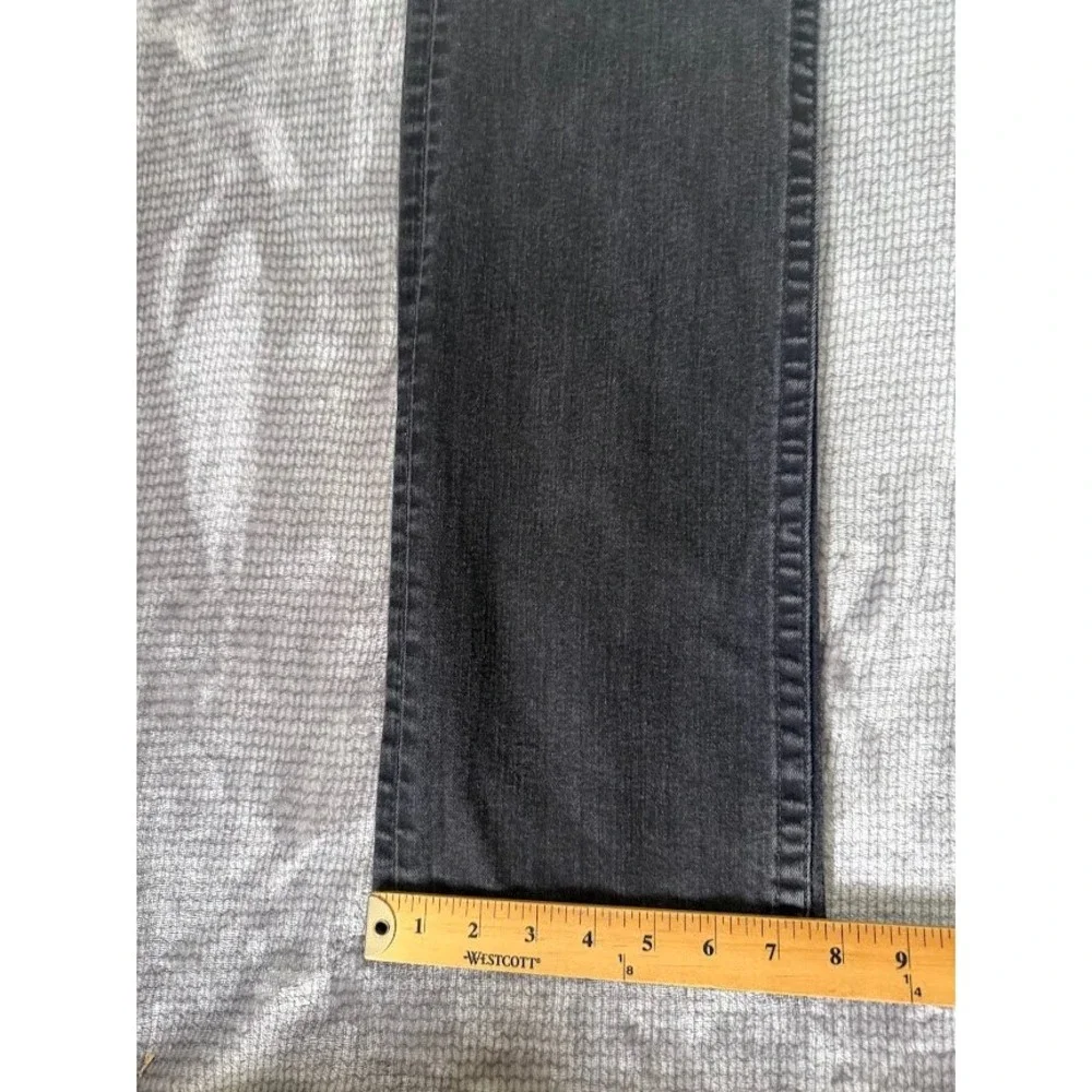 True Religion Geno Slim‎ Straight Jeans Mens Black Denim Horseshoe Pocket 33X31
